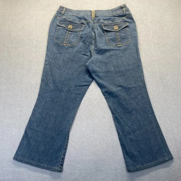 Motto Jeans Womens Size 26W Blue Denim Cotton Blend Five Pockets Casual - Picture 2 of 10